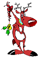 Animated Reindeer with Mistletoe